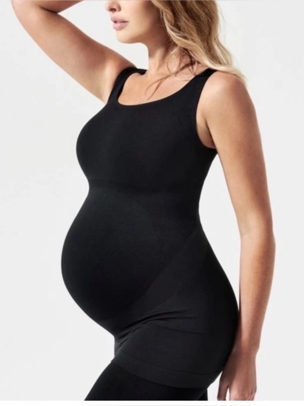 BLANQI Deepest Black Maternity Belly Support Tanktop